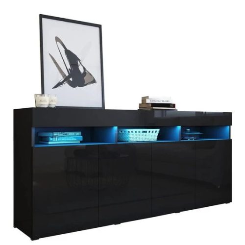 Nagy komód PREMIUM 175 Fekete fényes