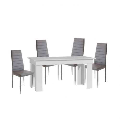 Montilla II NEW 4 személyes étkezőszett Fehér-Szürke  N