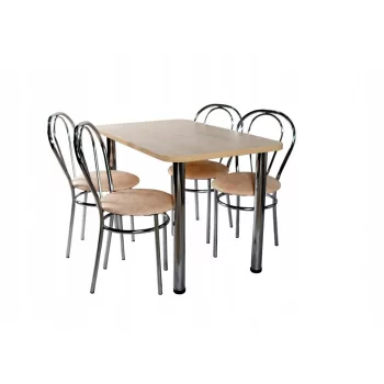   Nizza 4 személyes étkezőszett 100 x55cm, Sonoma 4 étkezőszékkel N