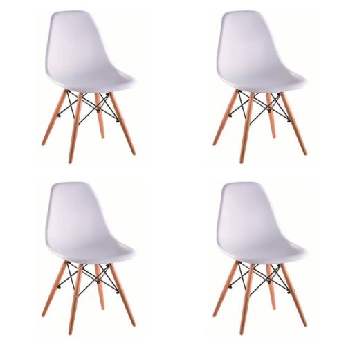 Modern szék DIDIER bükk + fehér 4 db N