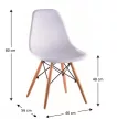 Modern szék DIDIER bükk + fehér 4 db N