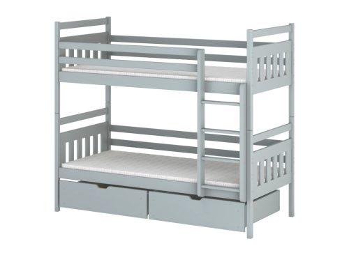 ADAS kétszemélyes emeletes gyerekágy 90x190  cm, Szürke