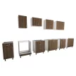 Benita 3 fiókos Alsó konyhaszekrény  Bronz Tölgy-Fehér 60x50x80 cm  N