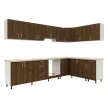 Benita 3 fiókos Alsó konyhaszekrény  Bronz Tölgy-Fehér 60x50x80 cm  N